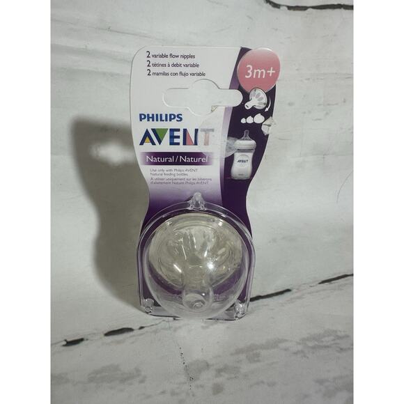 LOT OF 4 Philips Avent Flow 3 Natural Response Nipple 3 Month 2 PACK - Picture 1 of 4